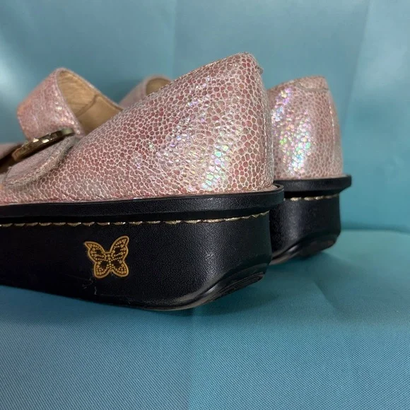Alegria Paloma Mary Jane’s Pink Iridescent sz 39 - Picture 5 of 8
